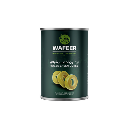 Canned sliced green olives